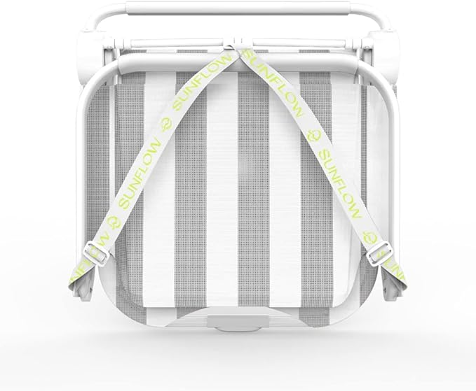 ™Trilux | חבילת חוף זרימת השמש, כוללת כיסא, צלון, תיק ייבוש ומגבת - קומפקטי וקל לנשיאה