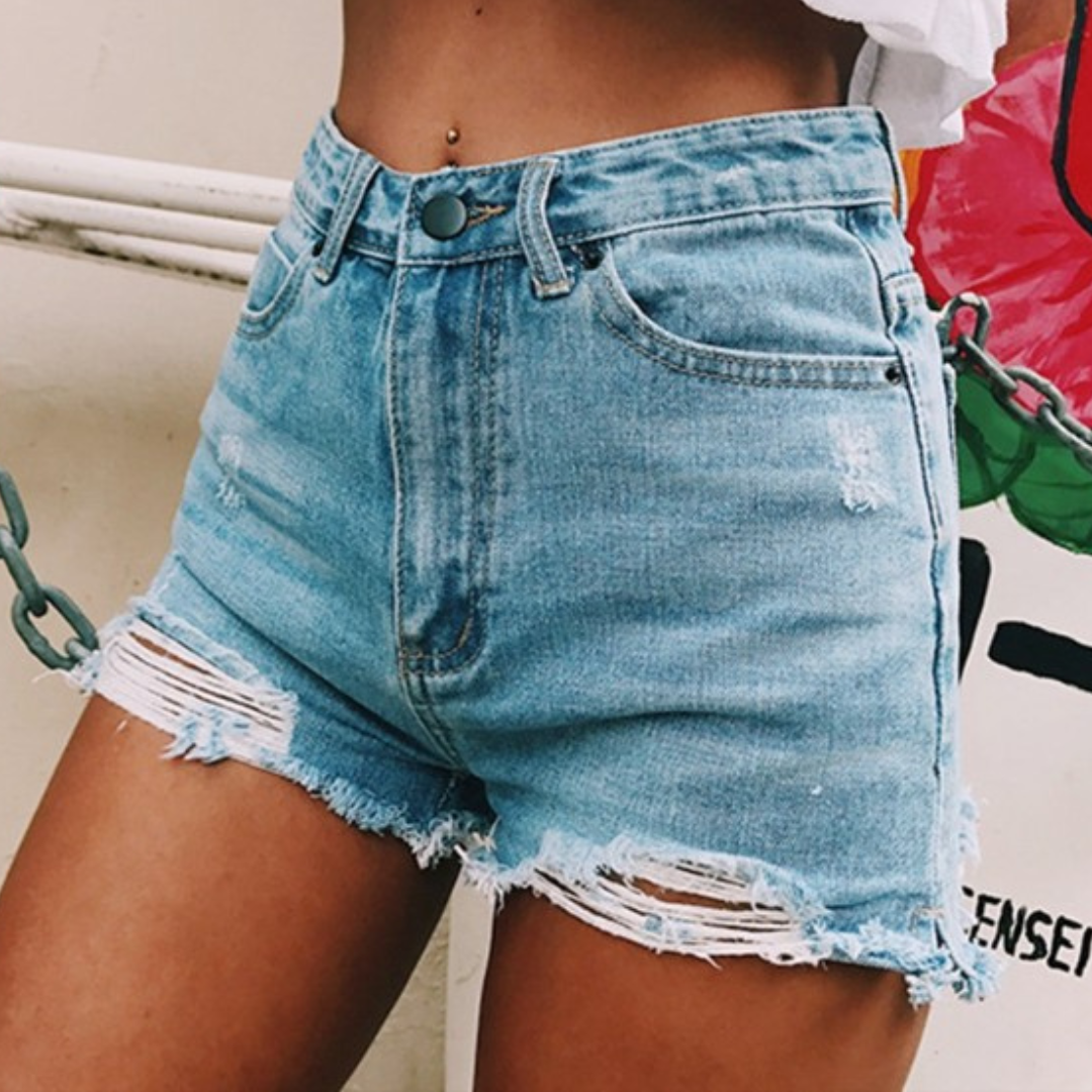 Ondine - Trendy Denim Shorts voor Dames - Zomerse Stijl