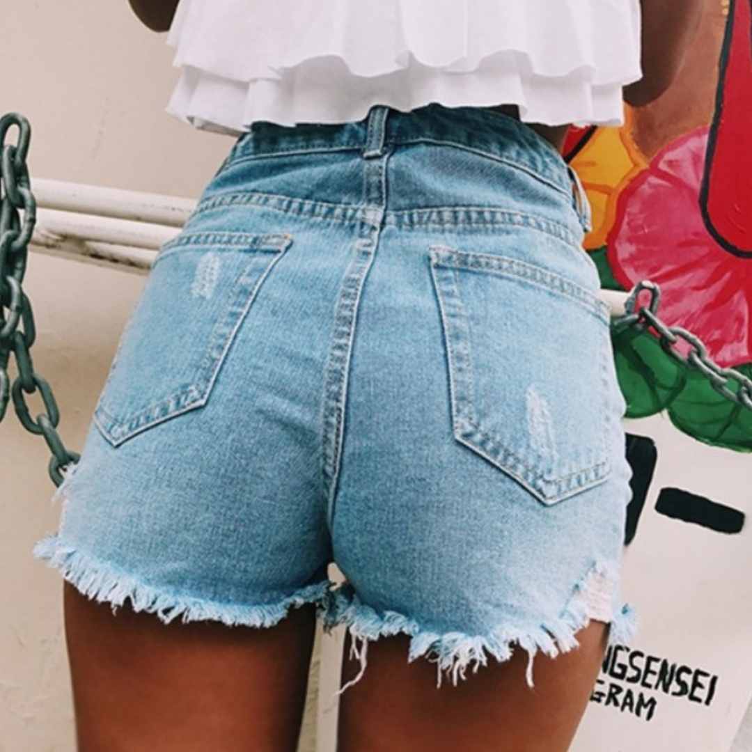 Ondine - Trendy Denim Shorts voor Dames - Zomerse Stijl