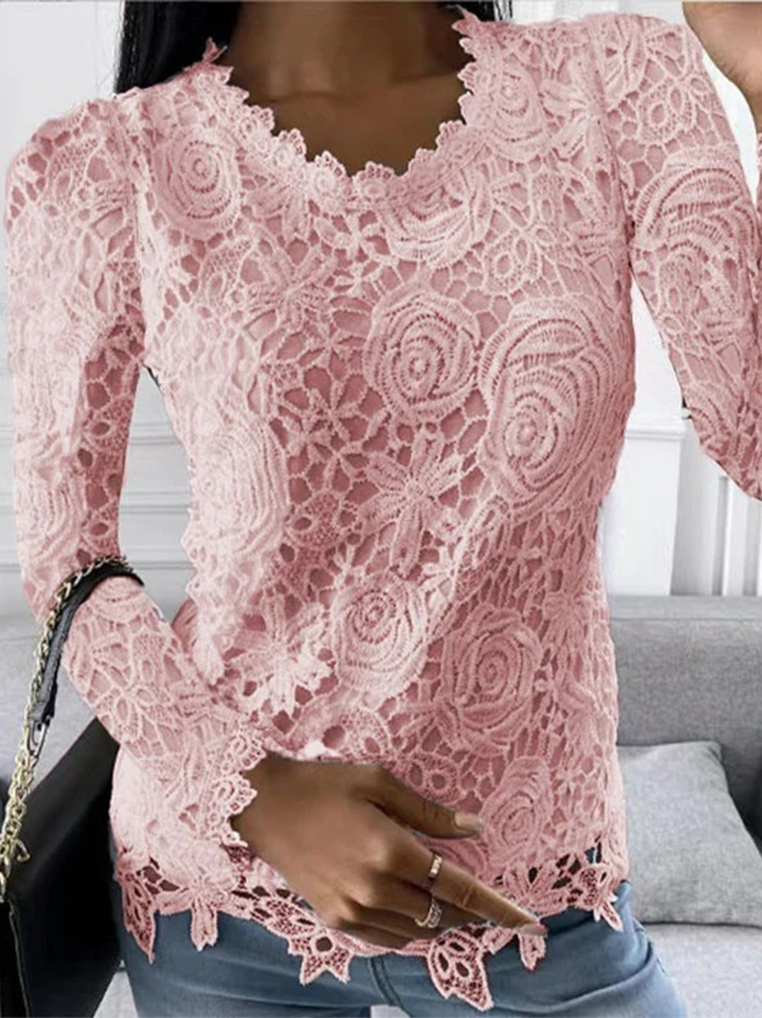 Ellie - Lange top met lange mouw voor dames - Zomerse stijl