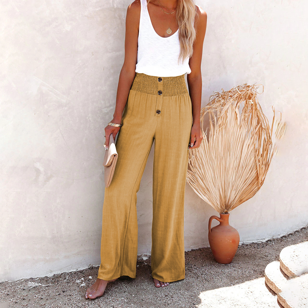 HILLA - Hoge taille losse zomerbroek